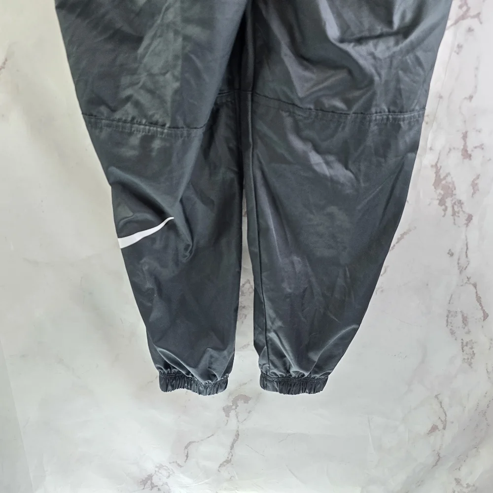 Nike Pants Women XS Black Windbreaker Track Swoosh Jogger Tapered Belted